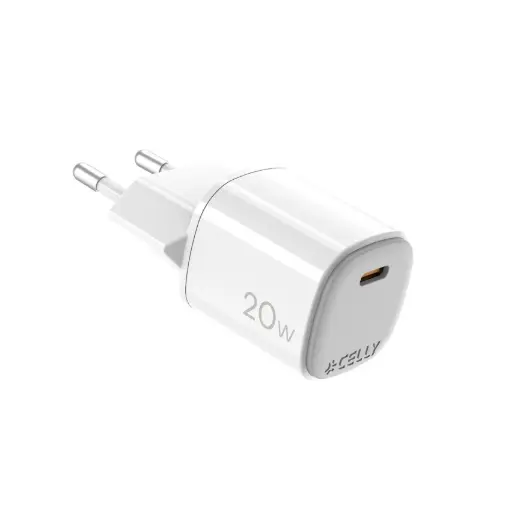 [8021735212126] Celly Caricabatterie USB-C 20W GaN White UPTC1USBC20WWH 