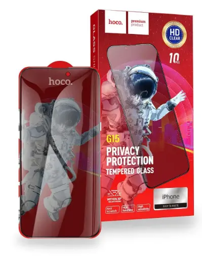 [6942007665124] Hoco Tempered Glass Privacy iPhone 17 Pro Fullscreen G15.17P