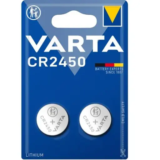 [4008496747238] Varta Batteria a Bottone litio 3V 2 Pz CR2450 DL2450