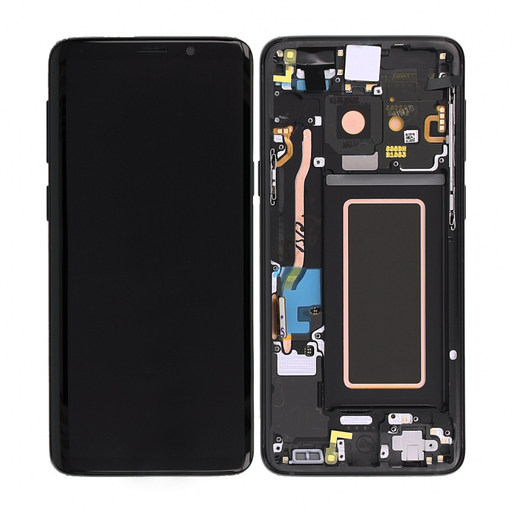 [19090 (A)] Samsung Display LCD S9 SM-G960F Black GH97-21696A GH97-21697A (Assembled)