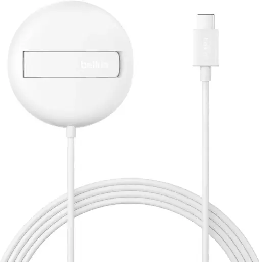 [745883909209] Belkin Magnetic Charger 15W Qi2 Without Power Supply White WIA011HQWH