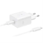 [8806097740476] Samsung Charger USB-C 45W + Cable Type-C White EP-T4511XWEGEU