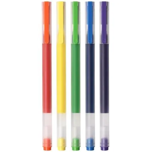 [6941812792315] Xiaomi Penna Gel Inchiostro Vari Colori (orange yellow green blue purple) Confezione 5 Pz BHR8860GL