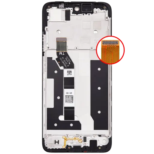 [19290] Motorola Display LCD Moto G35 Con Frame Black Rigenerato