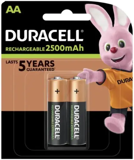 [5000394056978] Duracell Batteria Ricaricabile Stilo AA 2500 mAh 4 Pz HR6 DX1500 