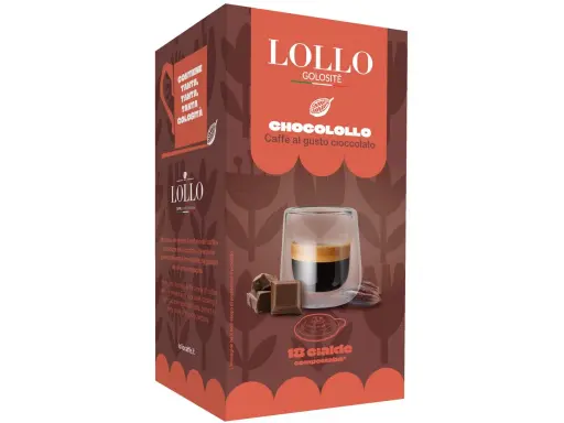 [8034097159923] Lollo Golositè Box Caffè in Cialde Gusto Cioccolato 18 Pz