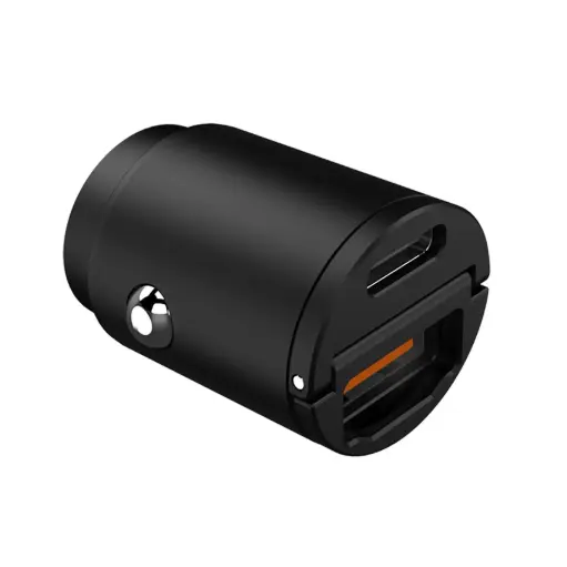 [8021735189992] Celly Charger for Auto 2 Ports (USB-USB-C) 30W Black CCMINIUSBUSBCBK