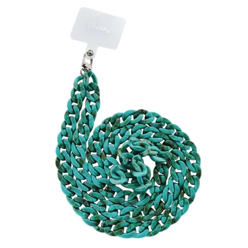 [8021735195504] Celly Laccio Da Collo Effetto Marmo Con Badge 1,2 (m) Blue LACETMARBLEBL