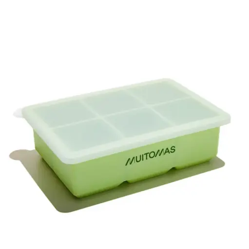 [8021735209904] Muitomas Icecube Tray Silicone Green ICECUBESILGN