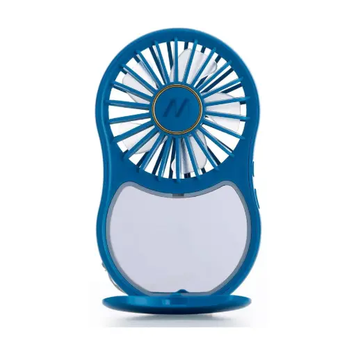 [8021735217787] Muitomas Mini Ventilatore Portatile Con Specchio e Luce Blue MIRRORFANBL