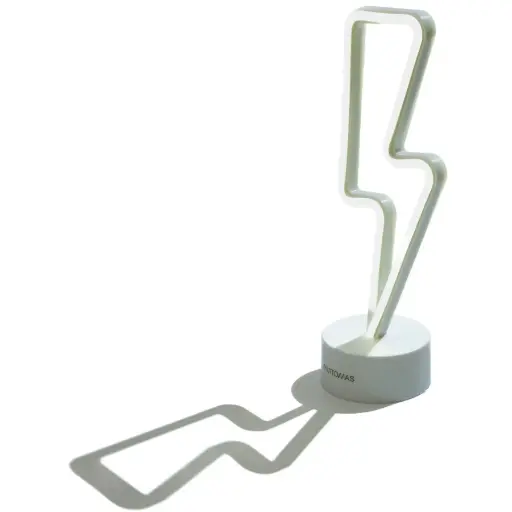 [8021735209621] Muitomas Table Neon Lamp BOLT White NEONTBOLT