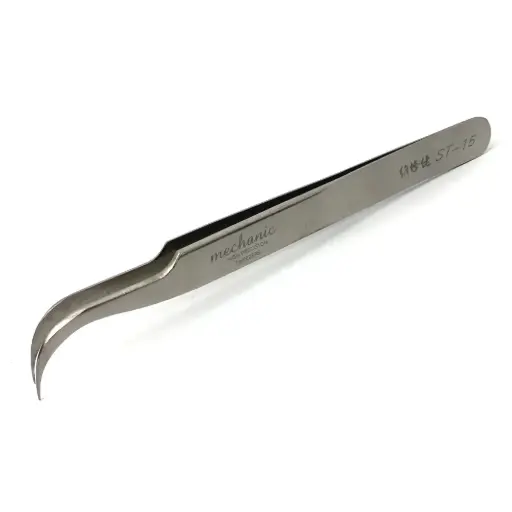 [6971402782006] Mechanic Pinzetta con Punte Curve ST-15