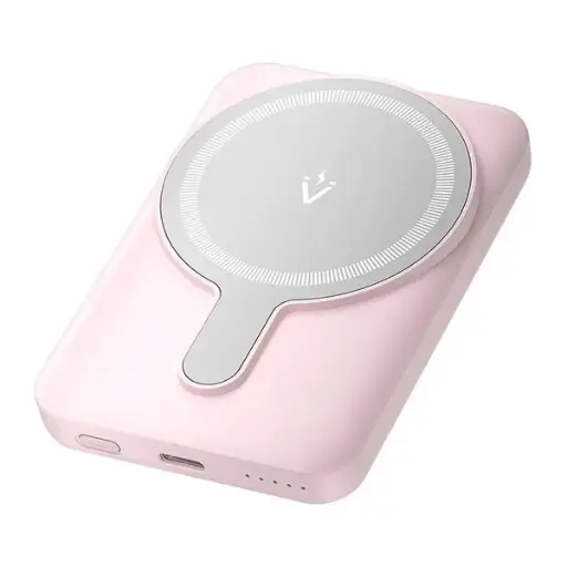 [6922794785472] Vention Power Bank 5000mAh 20W MagSafe Magnetic Wireless with Display Pink (FHSP0)
