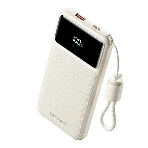 [6922794797673] Vention Power Bank 10000 mAh 22.5W con Cavo Dati Type-C White (XGYW0-39-TY)