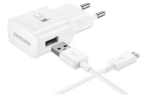 [8806086511162] Samsung Caricabatterie USB 15W + cavo micro USB fast charge white EP-TA20EWEUGWW