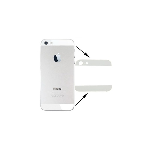 [2284] Vetro compatibile per iPhone 5 white superiore e inferiore