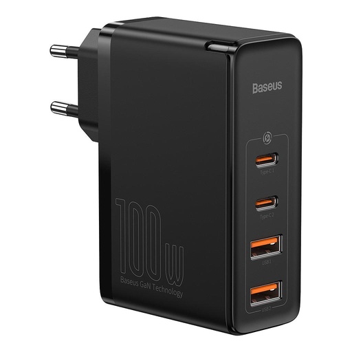 [6953156204683] Baseus Charger 4 Ports (2 USB+2 USB-C) 100W GaN2 Pro Black CCGAN2P-L01