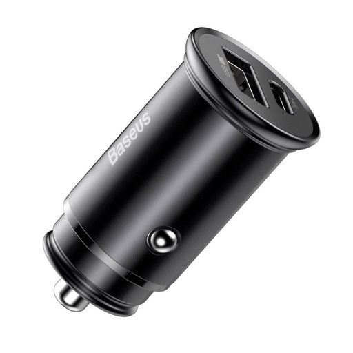 [6953156223226] Baseus Charger for Auto 2 Ports (USB + USB-C) 30W Black CCYS-C01