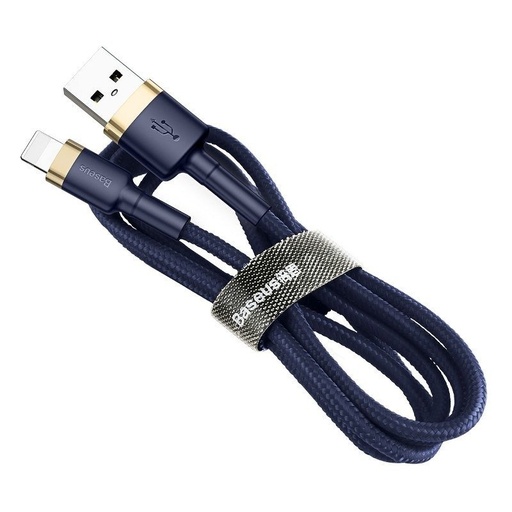 [6953156290754] Baseus Cavo Dati Lightning (1m) 2.4A Cafule Gold Blue CALKLF-BV3