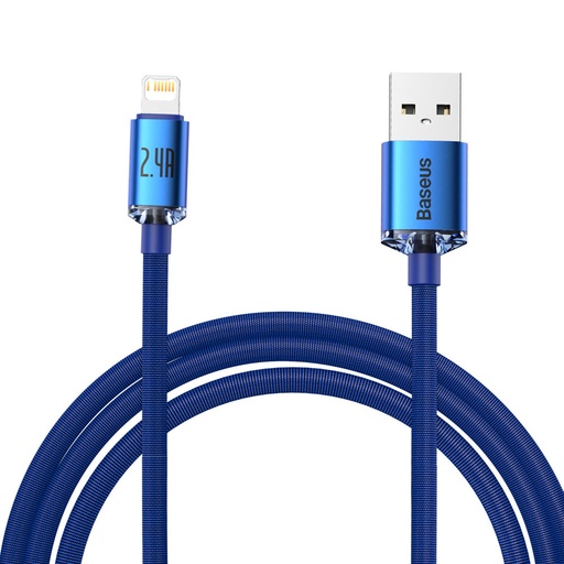 [6932172602727] Baseus Cavo Dati Crystal Shine Lightning 2.4A 2mt blue CAJY000103