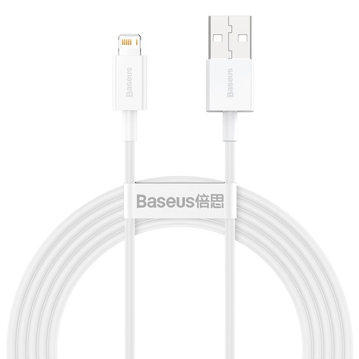 [6953156205468] Baseus Cavo Dati Lightning (2m) 2.4A Superior Series White CALYS-C02