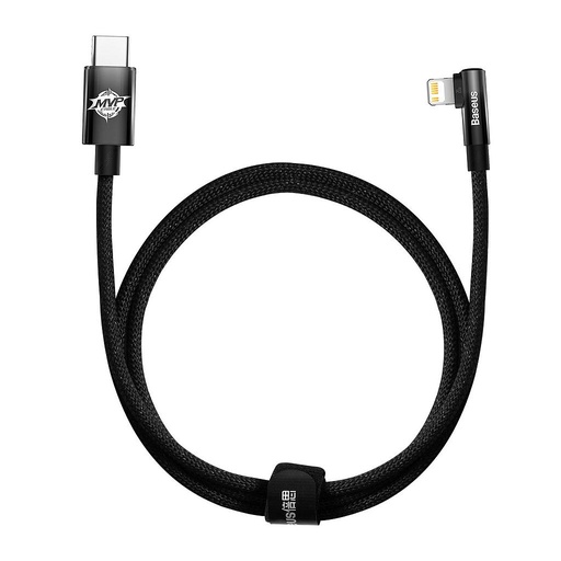 [6932172612337] Baseus Cavo Dati Type-C to Lightning 20W 1mt MVP 2 Elbow-shaped black CAVP000201