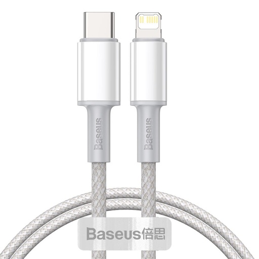 [6953156231924] Baseus Cavo Dati Type-C to Lightning 20W 1mt high density white CATLGD-02