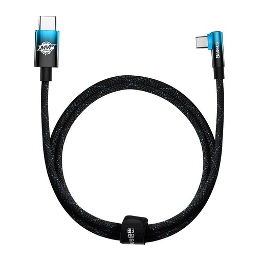 [6932172612467] Baseus Cavo Dati Type-C to Type-C 100W 1mt MVP 2 Elbow-shaped blue CAVP000621