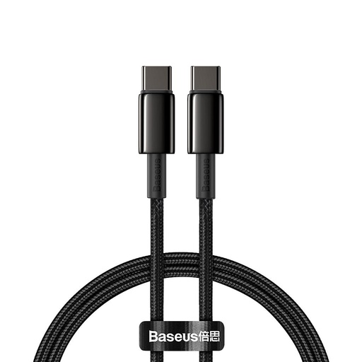 [6953156232051] Baseus Data Cable Type-C to Type-C 100W 1mt tungsten gold black CATWJ-01