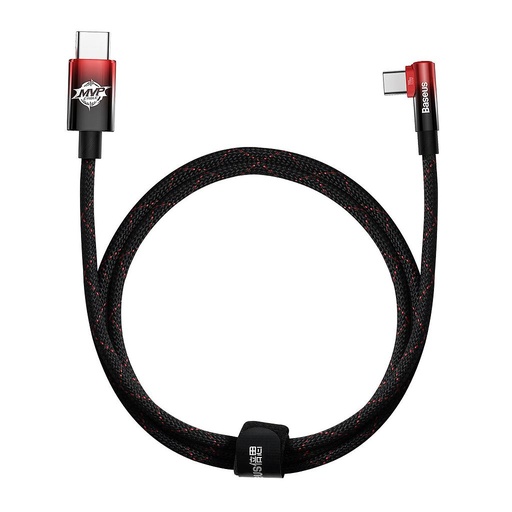 [6932172612450] Baseus MVP 2 Elbow-shaped Cavo Dati Type-C to Type-C 100W 1mt red black CAVP000620