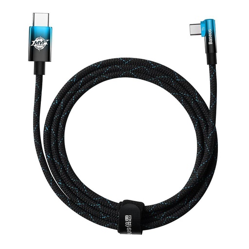 [6932172612481] Baseus MVP 2 Elbow-shaped Cavo Dati Type-C to Type-C 100W 2mt blue CAVP000721