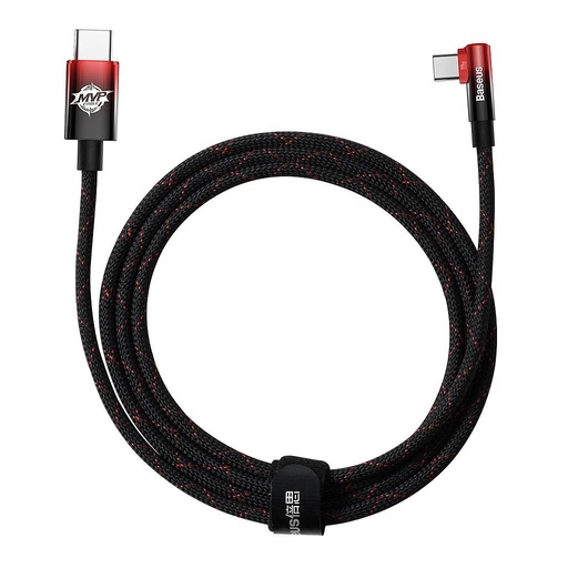 [6932172612474] Baseus MVP 2 Elbow-shaped Cavo Dati Type-C to Type-C 100W 2mt red black CAVP000720