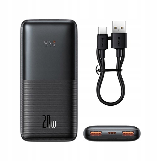 [6932172614560] Baseus Power Bank 10000 mAh 20W bipow pro con display digitale black PPBD040201