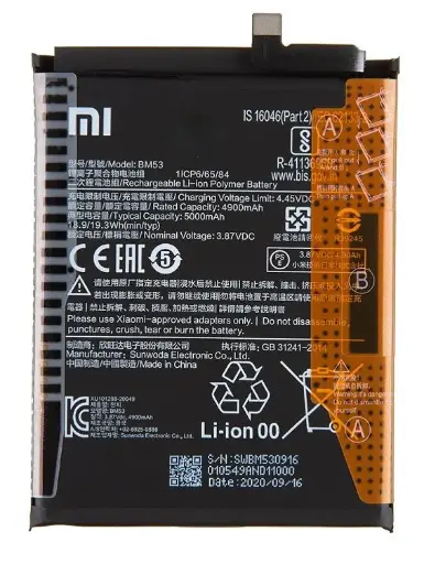 [18384] Xiaomi Battery Service Pack Mi 10T Mi 10T Pro BM53