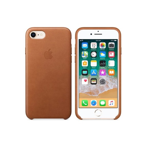 [190198496638] Apple Custodia iPhone 8 Leather Custodia brown MQH72ZM-A