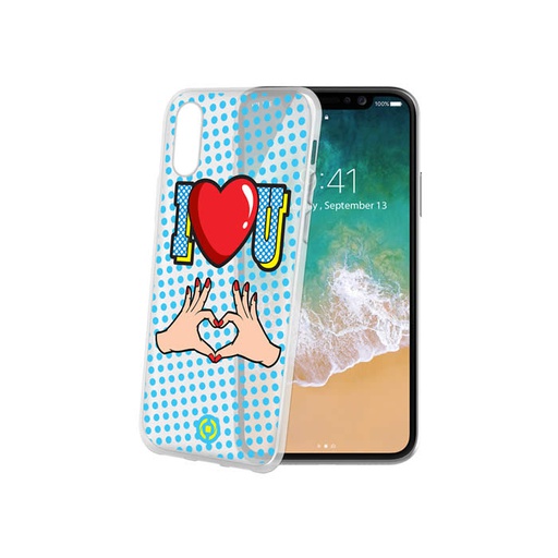 [8021735731948] Case Celly iPhone X cover tpu love u