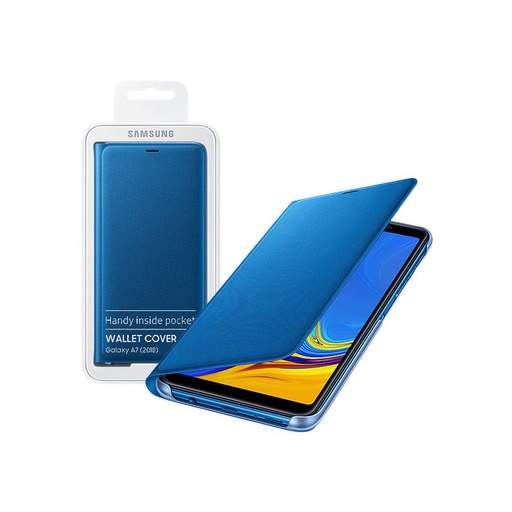 [8801643589981] Case Samsung A7 2018 Wallet Cover blue EF-WA750PLEGWW