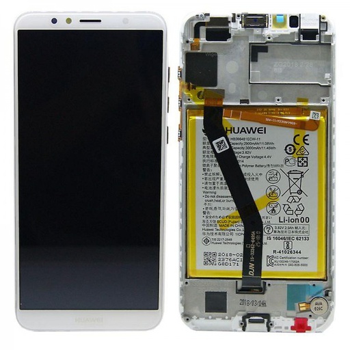 [5444] Huawei Display Lcd Y6 2018 Honor 7A white con Battery 02351WER