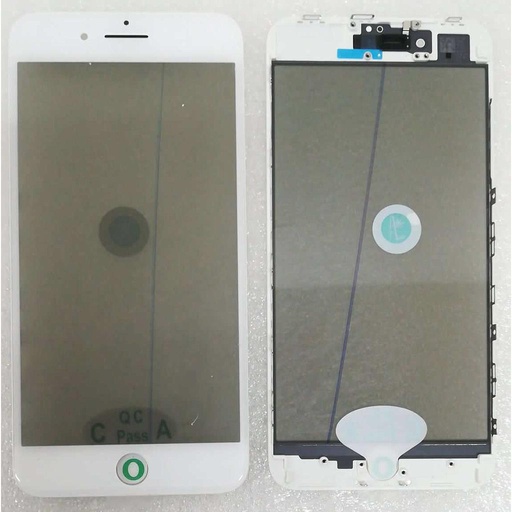 [5608] Vetro Lcd per iPhone 8 Plus white con frame, oca e polarizer