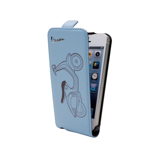 [3700740305027] Custodia Vespa iPhone 5, iPhone 5S flip cover blue