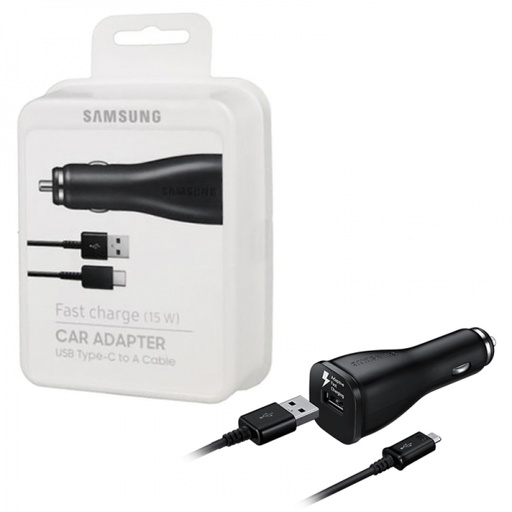 [8806088592091] Samsung Auto Caricabatterie USB 2A with cable Type-C fast charge black EP-LN915CBEGWW