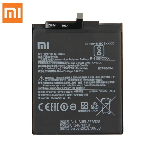[6247] Xiaomi Battery service pack Redmi 6 Redmi 6A BN37 46BN37W02093 46BN37A06003