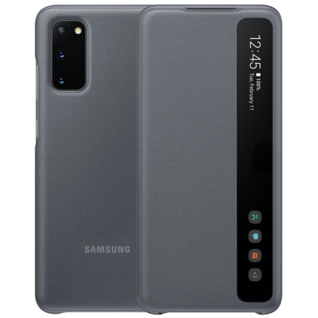 [8806090297250] Custodia Samsung S20 Plus clear view cover gray EF-ZG985CJEGEU
