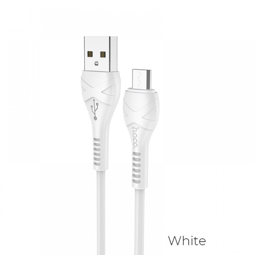 [7383] Hoco data cable micro USB PVC 1mt white