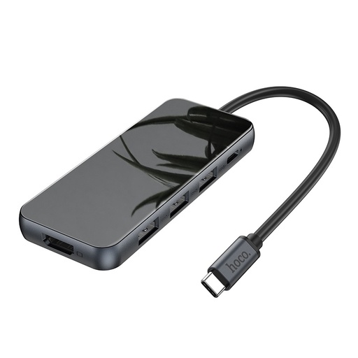 [6931474725806] Hoco HUB Type-C 5in1 with 3 Usb 3.0, 1 HDMI black HB15