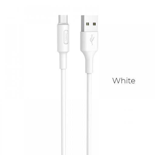 [6957531080138] Hoco data cable micro USB X25 PVC 2.0A 1mt white