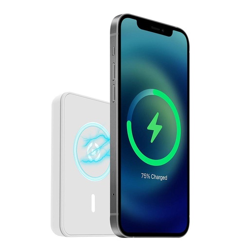 [8021735193456] Celly Power Bank 5000mAh 10W with MagSafe MAGPB5000WH
