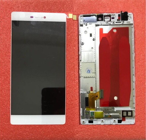 [5969] Huawei Display LCD P8 White With Frame Compatible